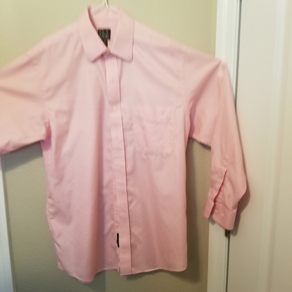Joseph A Bank Traveler Collection Pink Medium Dress Shirt 100% Cotton - Picture 1 of 7